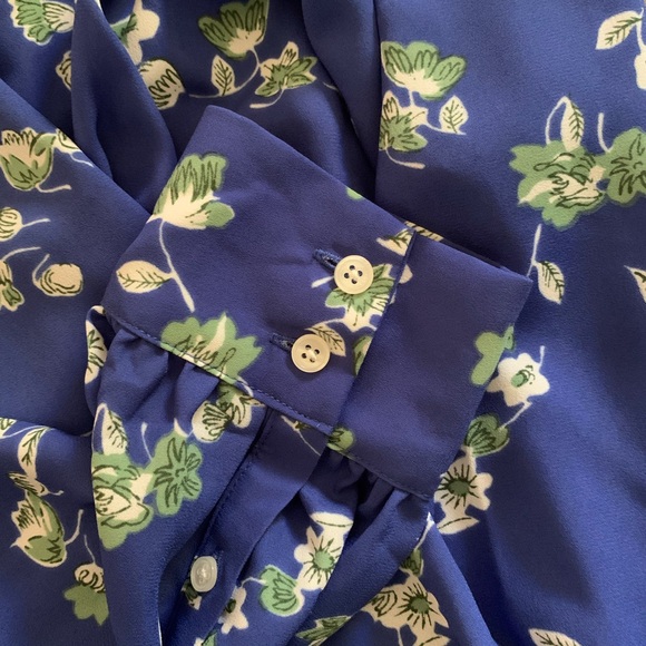 π SALE! NWT J. Crew Factory Floral Blouse with Necktie π - Picture 8 of 10